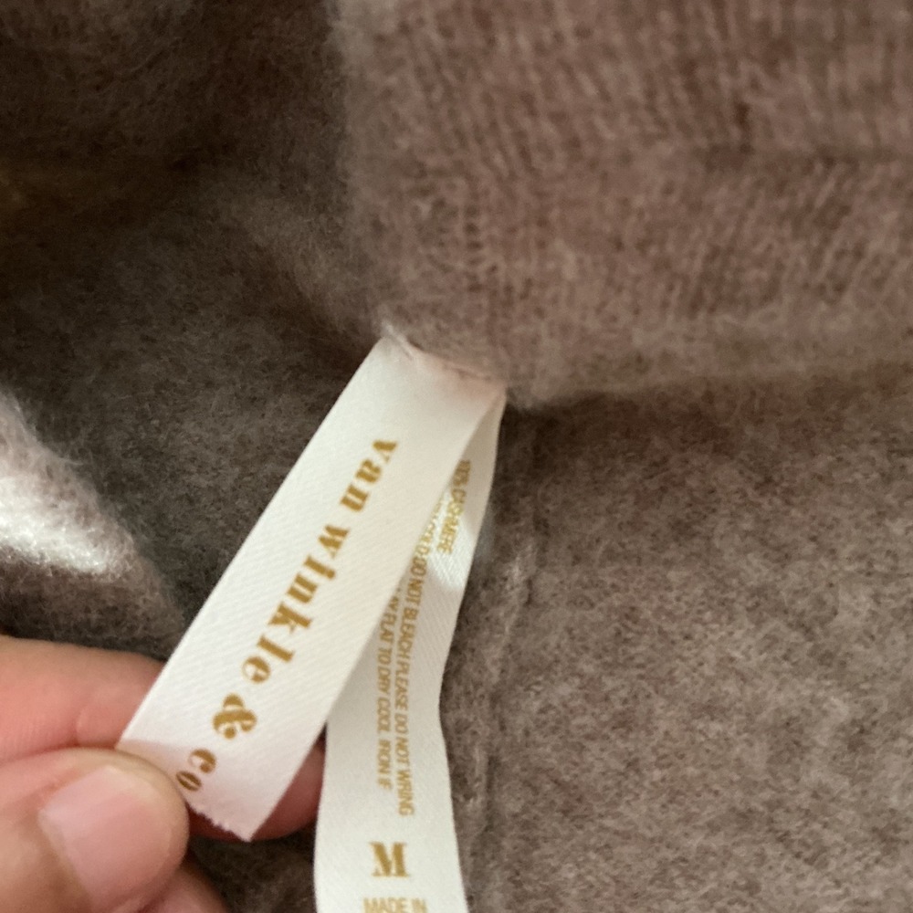 Van Winkle & Co Cashmere Knit Jogger Pants Womens Medium Mauve Tan Loungewear - Picture 5 of 8